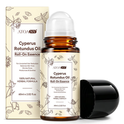 Roll on Cyperus Rotundus Oil Roll-On Essence 60ml 100% Natural Herbal Formula for Hair Reduction & Skin Tone Balance