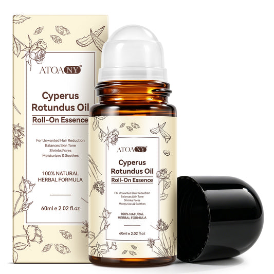 Roll on Cyperus Rotundus Oil Roll-On Essence 60ml 100% Natural Herbal Formula for Hair Reduction & Skin Tone Balance