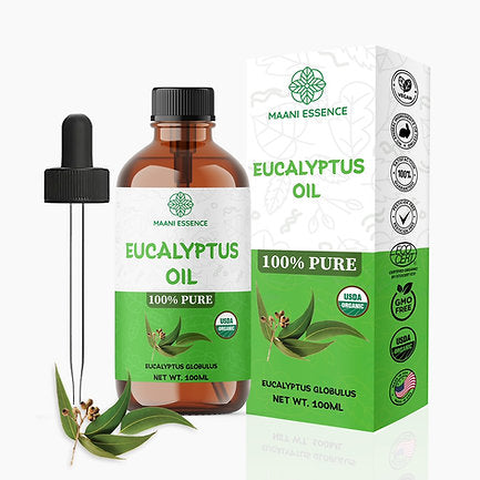 100ML LARGE ORGANIC EUCALYPTUS OIL 100% PURE AND NATURAL -NON GMO - MADE IN USA