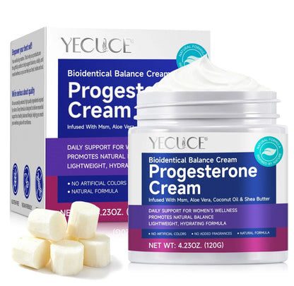Wild Yam cream Progesterone Balance Cream for Women - Infused with MSM, Aloe Vera, Coconut Oil