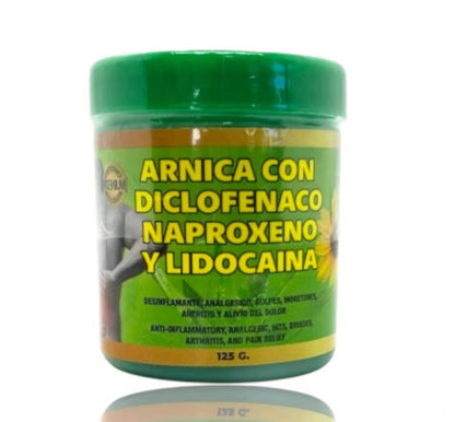 Arnica Gel (Massage Balm)–4.23 oz(120 g)Full-Body Muscle Support Herbal Pomada Muscular for Massage & arnica con diclofenaco y naproxeno