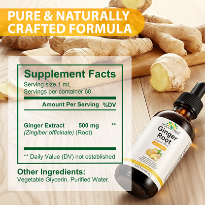 Ginger Root Extract Drops - Immune & Digestive Support - Liquid Ginger Supplements