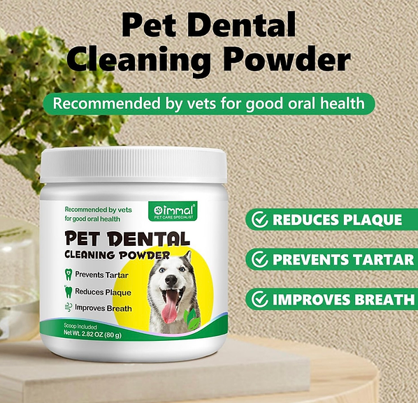 Teeth Cleaning Powder for Dogs, Dental Cleaning Powder For Pets Tartar Remover