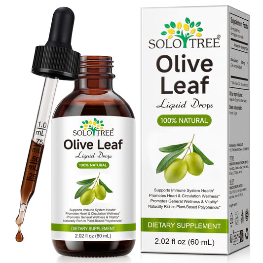 60ML Olive Leaf Liquid Drops 100% Natural Dietary Supplement for Immune System Heart & Circulation Health