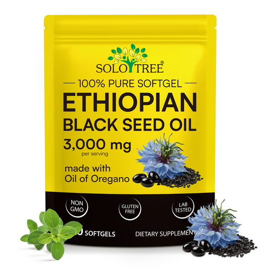 Ethiopian Black Seed Oil Capsules 3,000mg, 240 Softgels | 2-in-1 Formula with Oil of Oregano 100mg, Non-GMO, Gluten-Free