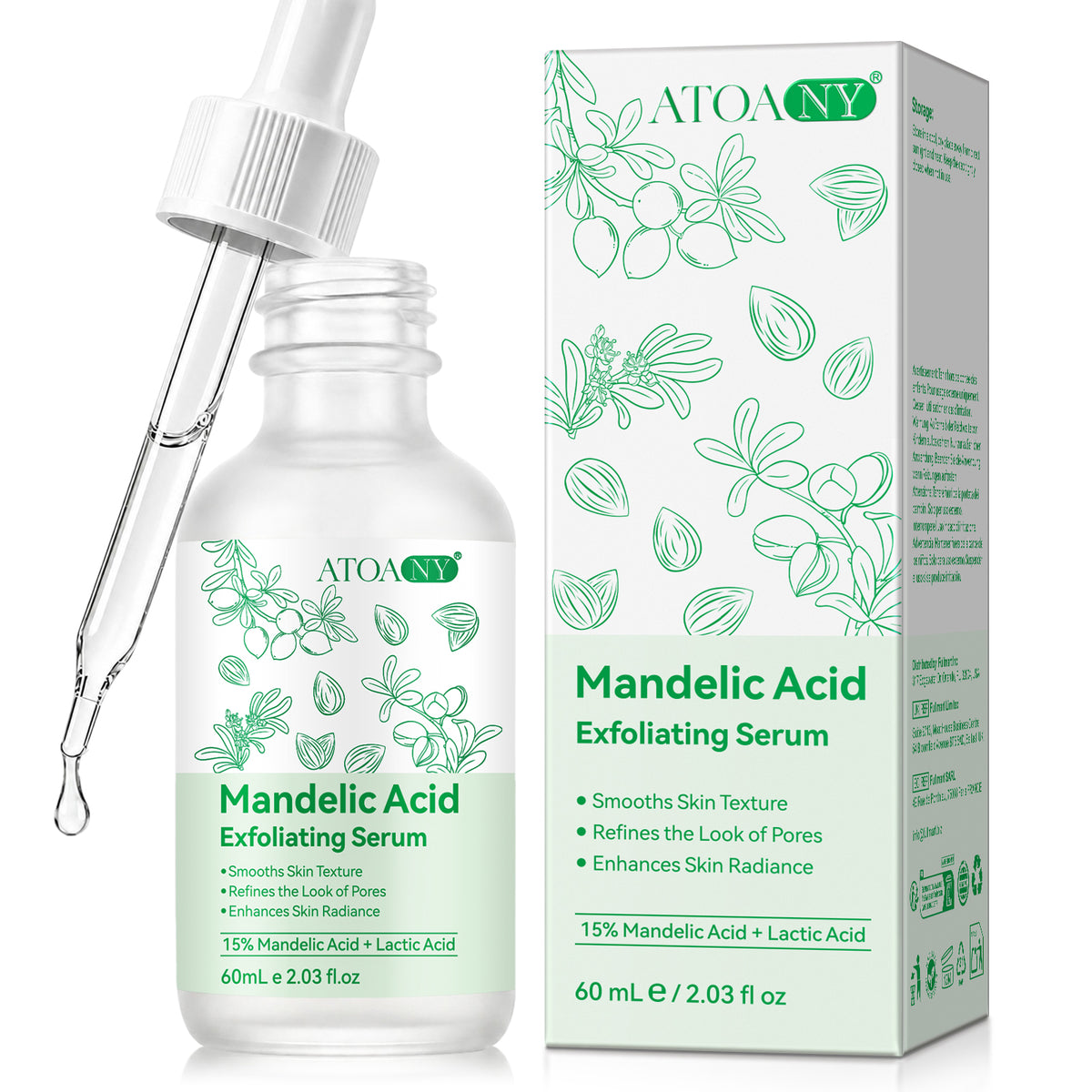 Mandelic Acid Serum, 15% Mandelic Acid & Lactic Acid Exfoliating Serum