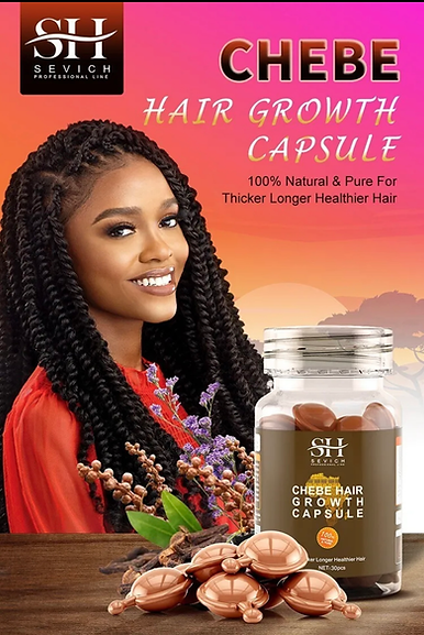 Natural Chebe Hair Growth Capsule African Chebe Powder Serum Hairloss treatment