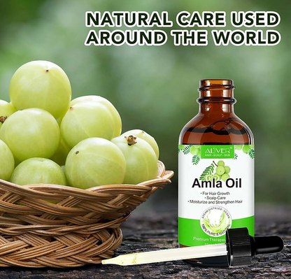 Amla Oil 2.02 Fl Oz, 100% Pure Natural Organic Amla Hair Oil, Cold Pressed Amla