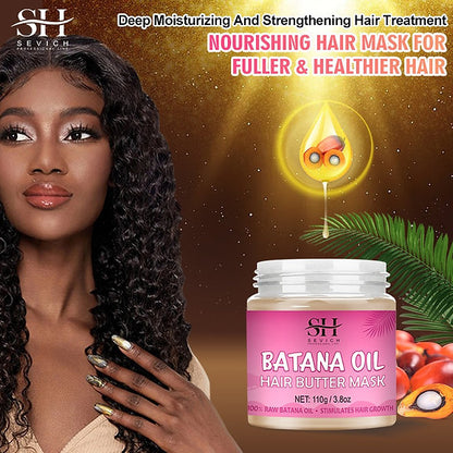 Hair Butter Mask with 100% Pure Raw Batana Oil - From Honduras Batana Oil for