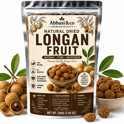 Natural Dried Longan Fruit 200g - Premium Quality, 100% Natural, No Additives, Good Source of Energy & Antioxidants