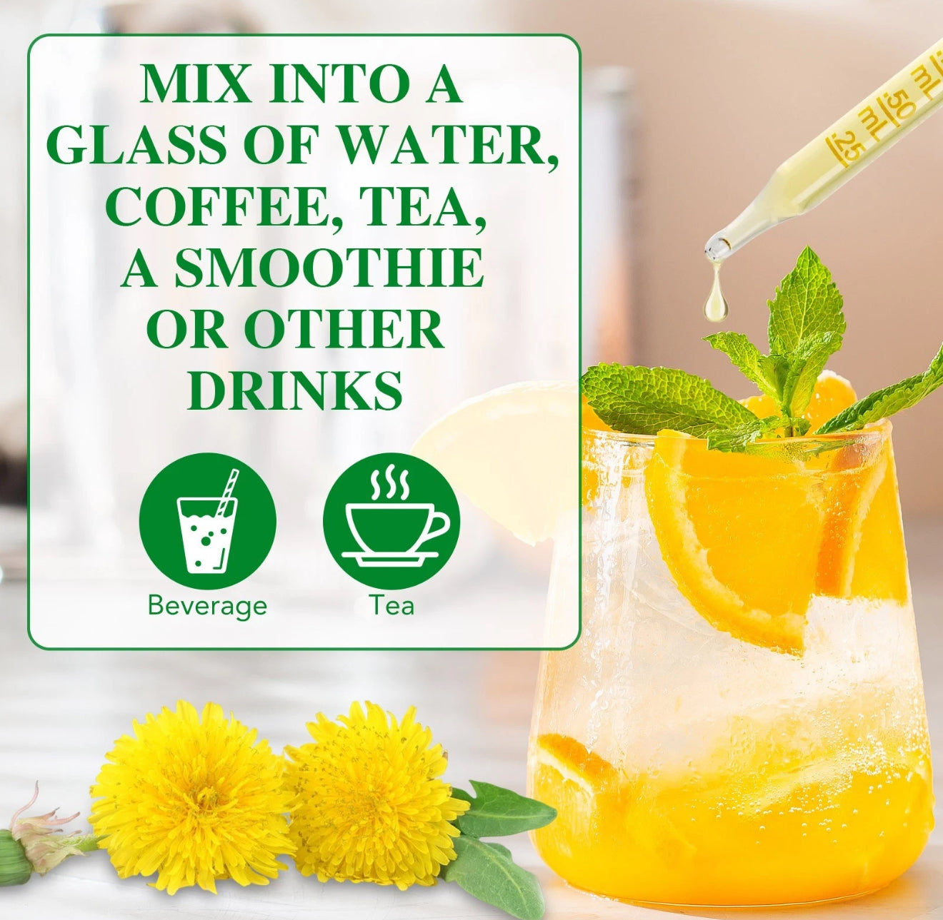 60ML Dandelion Root Tincture - Vegan, Alcohol-Free, Sugar-Free - 650 mg Dandelion Root Extract - Liver Cleanse Support - Natural Formula - 28-Day Supply