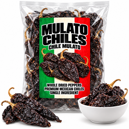 Mulato Chiles - Whole Dried Peppers Premium Mexican Chiles IMPORTED FROM MEXICO
