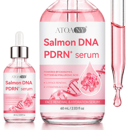 Salmon DNA PDRN+ Serum 60 mL Face Renewal & Hydration with Exosomes Peptides & Hyaluronic Acid for Surface Renewal and Glow