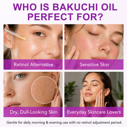 Bakuchi Oil Plant-Based Retinol Alternative 60ml Vegan Premium Therapeutic Grade for Advanced Skin-Plumping Glow