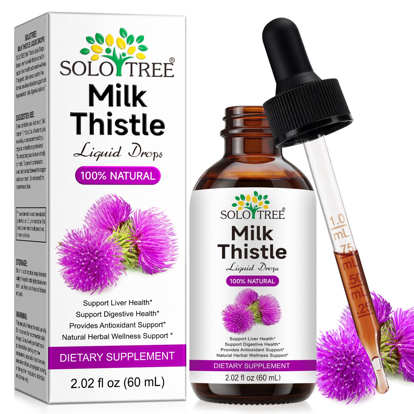 Milk Thistle Seed Oil Extract 2 fl oz - CO2 Liquid Milk Thistle Extract - Rich in Silymarin, VIT E, Zinc, Omegas, Tocopherols - Sweet and Pleasant Taste