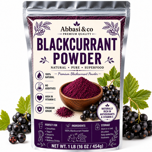 1LB Blackcurrant Powder Natural Pure Superfood High in Vitamin C Premium Grade No Additives Natural Whole Fruit, Freeze-Dried & Powdered
