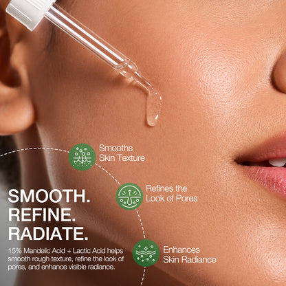 Mandelic Acid Serum, 15% Mandelic Acid & Lactic Acid Exfoliating Serum