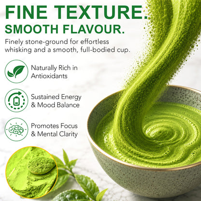 1LB Organic Matcha Green Tea - Rich in Nutrients Antioxidants Fiber & Chlorophyll - 16 oz (454g) - Premium First Harvest - Smooth Delicate Flavor