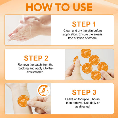 MB Patches with Orange Peel & Green Tea Extracts for Balance Focus Vitality 30 Patches 1 Month Supply