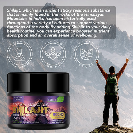 Shilajit Pure Himalayan Organic Shilajit Resin - Gold Grade 100% Shilajit with 8