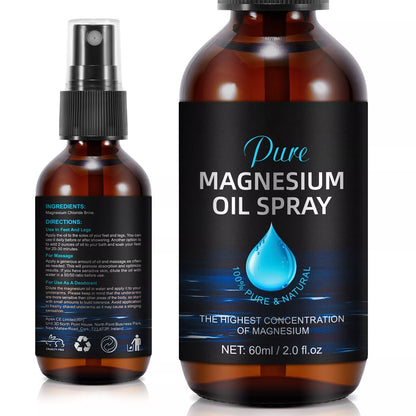 100% Pure Magnesium Oil Spray Large Extra Strength for Body Aches Relaxation