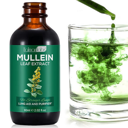 Mullein Drops for Lungs - Leaf Extract Liquid - Powerful Mullein Immune Support