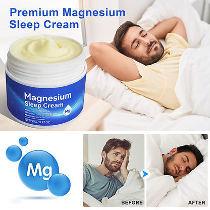 Magnesium Oil Cream for Sleep,Magnesium Body Butter - Support for Sleep, Leg Cra