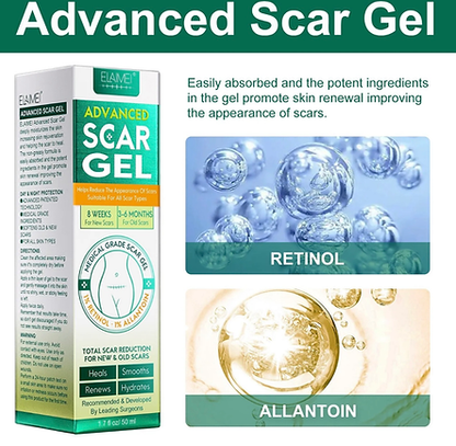 Medical Grade Silicone Scar Gel  Remover Old & New Scars For C-Section, Tummy Tu