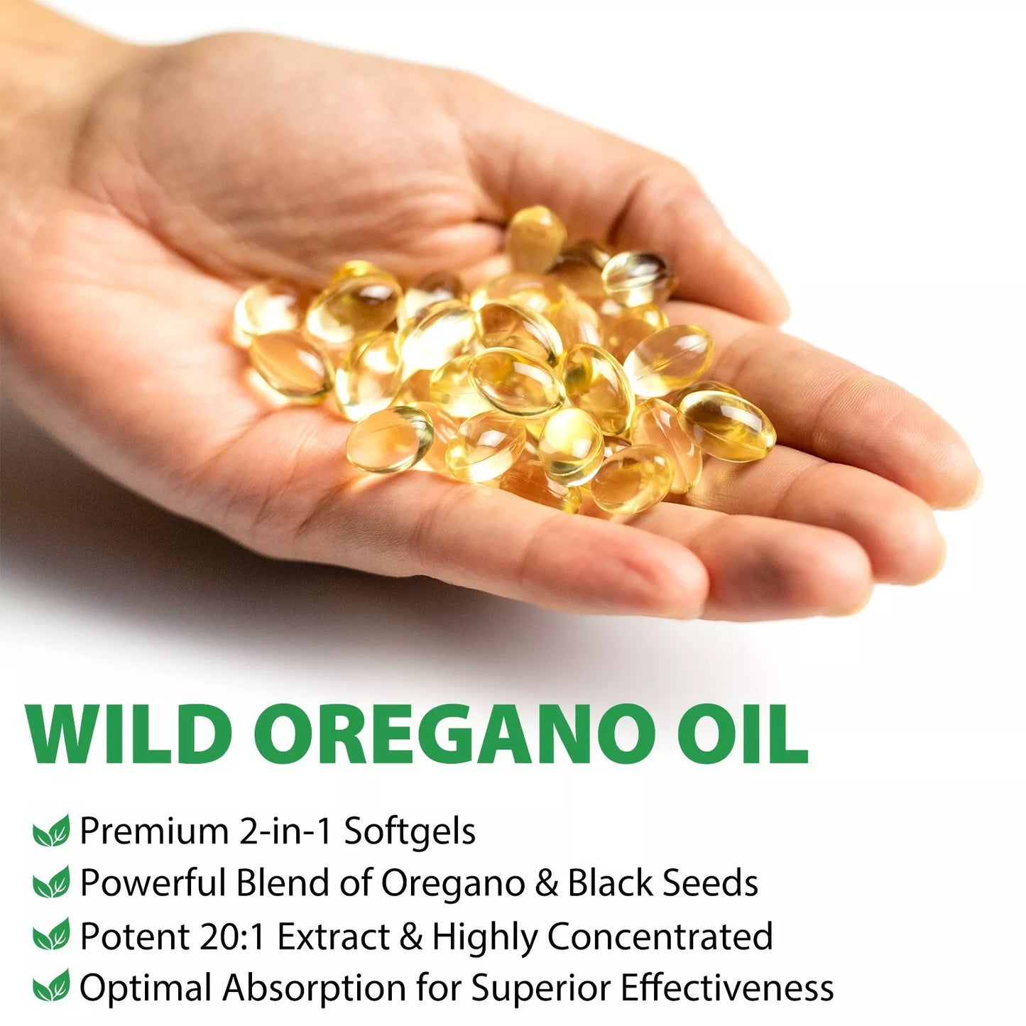 Organic Oregano Oil 6000mg 120 Softgel with Black Seed Oil 200mg Immune Support