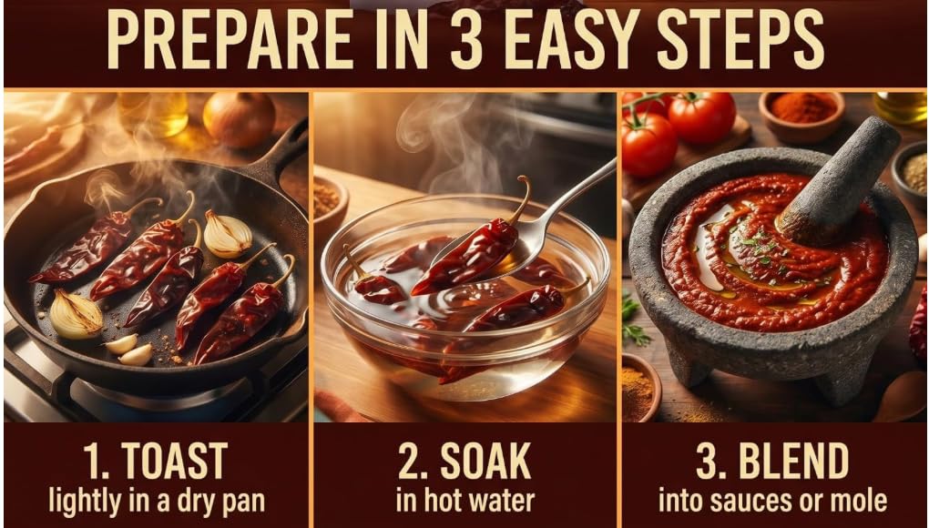 Mexican Guajillo Chili – Whole Dried Guajillo Peppers with Stems Whole Dried Peppers, Chiles Descolados Chili Peppers Mole Birria IMPORTED FROM MEXICO