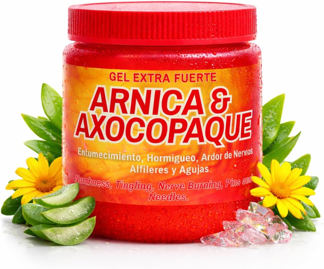 Arnica + Axocopaque Flores Gel Pomada 4.23 oz, Natural Arnica Topical Gel for Muscles & Joints, Fast-Absorbing Botanical Massage Gel for Post-Workout & Daily Use, Vegan, Non-GMO