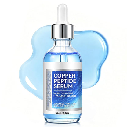 Copper Peptide Serum for Face - with GHK-Cu Peptide and Hyaluronic Acid - Firming & Anti-Aging Facial Serum to Smooth Fine Lines & Wrinkles - 2 fl oz