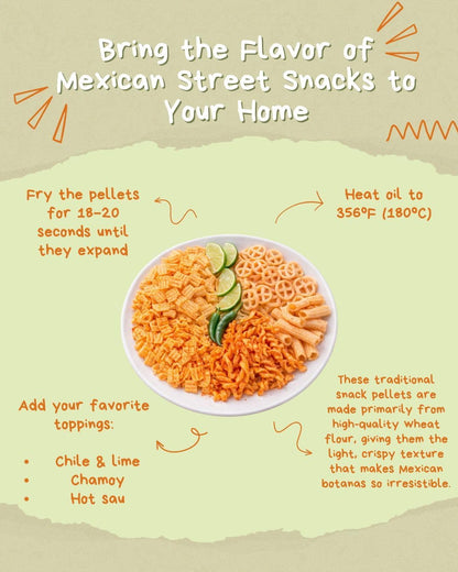 1LB Duros Twists Duritos Mexican Wheat Twists, Chicharrones de Harina, Wheat Twists for Frying, Fritura de Tornillo, Mexican Snacks, Duros Pasta - IMPORTED FROM MEXICO