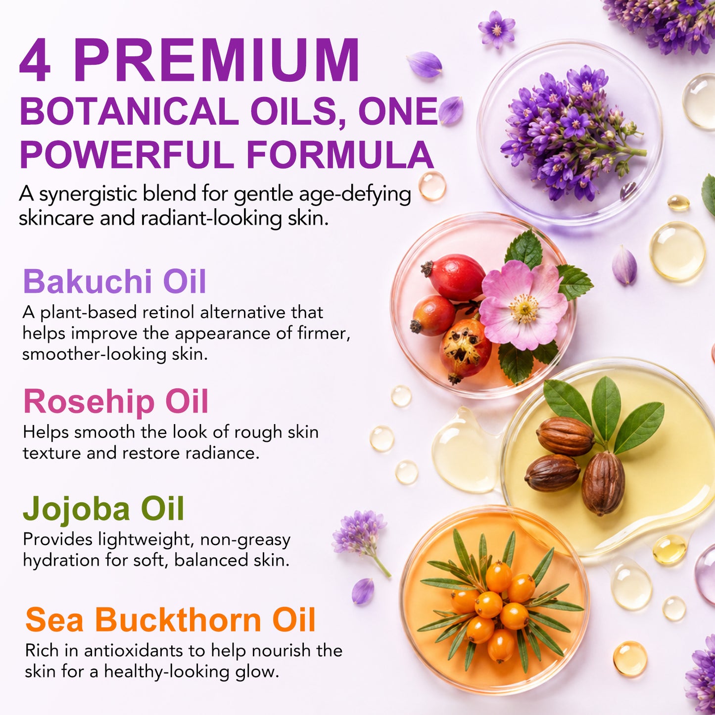 Bakuchi Oil Plant-Based Retinol Alternative 60ml Vegan Premium Therapeutic Grade for Advanced Skin-Plumping Glow