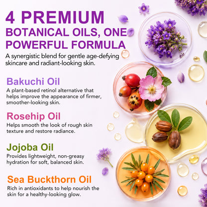 Bakuchi Oil Plant-Based Retinol Alternative 60ml Vegan Premium Therapeutic Grade for Advanced Skin-Plumping Glow