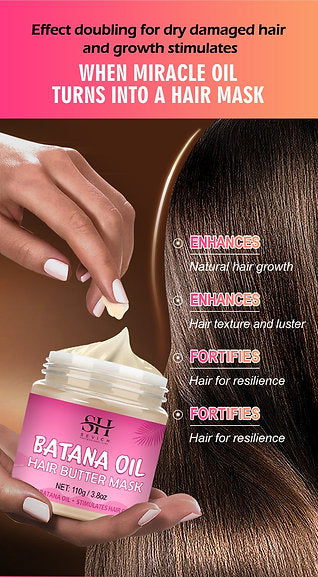 Hair Butter Mask with 100% Pure Raw Batana Oil - From Honduras Batana Oil for