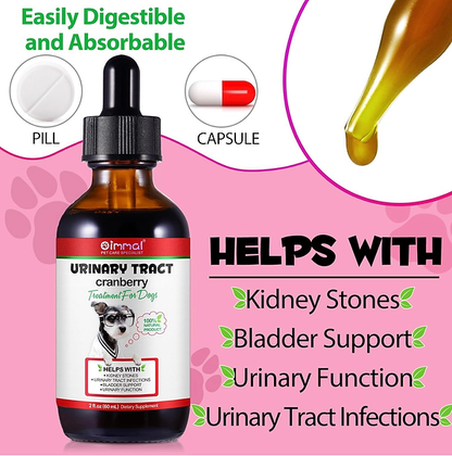 Natural Dog Urinary Tract Infection Supports Bladder , Dog UTI Kidney Stone 60ml