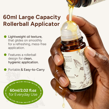 Roll on Cyperus Rotundus Oil Roll-On Essence 60ml 100% Natural Herbal Formula for Hair Reduction & Skin Tone Balance