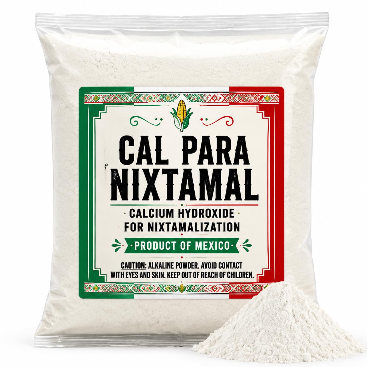 Mexican Cal (Lime Powder) Cal Mexicana Para Nixtamal o Sazonador Mexicano | Premium Quality For Nixtamalization & Tortilla Making - Imported From Mexico