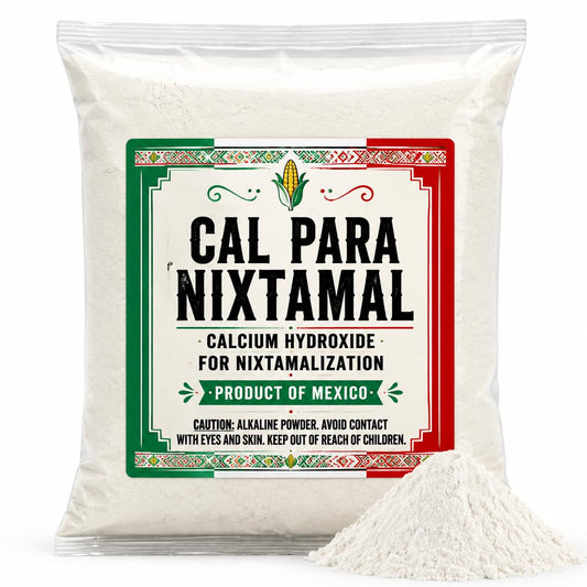 Mexican Cal (Lime Powder) Cal Mexicana Para Nixtamal o Sazonador Mexicano | Premium Quality For Nixtamalization & Tortilla Making - Imported From Mexico