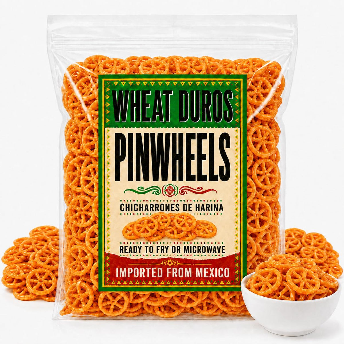 Duros Ruedas Duros Mexican Wheat Snacks, Chicharrones de Harina, Wheat Wheels for Frying, Fritura de Rueda, Mexican Snacks, Duros Pasta Duritos Mexicanos para Freír IMPORTED FROM MEXICO