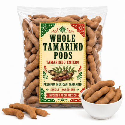 Tamarind Pods Whole Dried Tamarindo, Sweet and Sour Tamarind Fruit, Tamarind for Mexican Candy Agua Fresca, Thai Cooking, Asian Recipes, Tamarindo Pods - IMPORTED FROM MEXICO