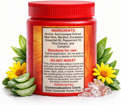Arnica + Axocopaque Flores Gel Pomada 4.23 oz, Natural Arnica Topical Gel for Muscles & Joints, Fast-Absorbing Botanical Massage Gel for Post-Workout & Daily Use, Vegan, Non-GMO