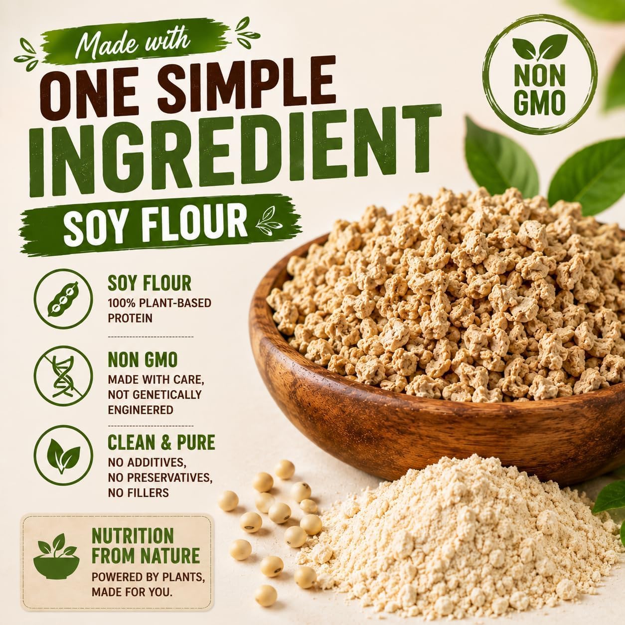 Textured Vegetable Protein TVP Unflavored Soy Meat Substitute Vegan Textured Soy Protein – Premium Soya Texturizada, Easy Plant-Based Cooking Protein, Carne De Soya Product of Mexico
