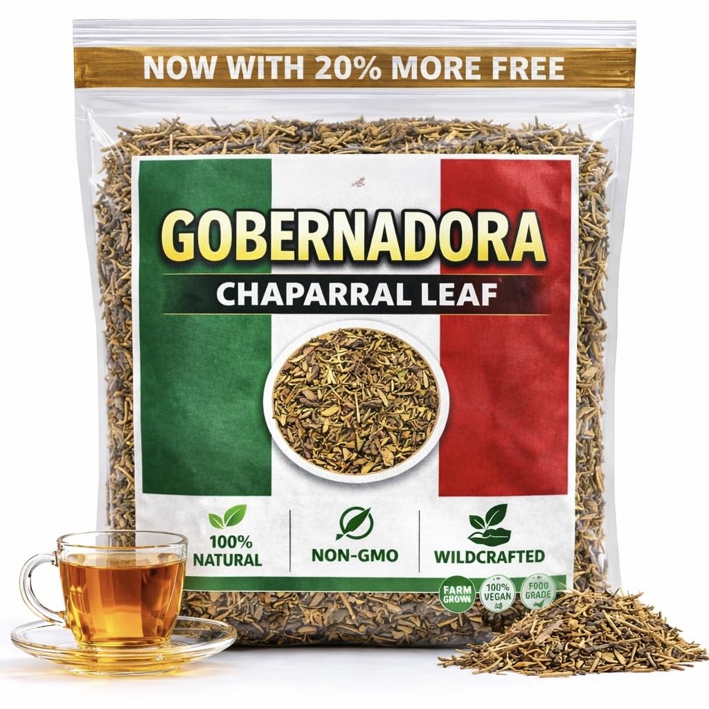 5oz Gobernadora Herbal Tea (Chaparral Leaf) – Natural Larrea tridentata Premium Loose Leaf Botanical Infusion – 100% Natural, Vegan, Caffeine-Free – IMPORTED FROM MEXICO