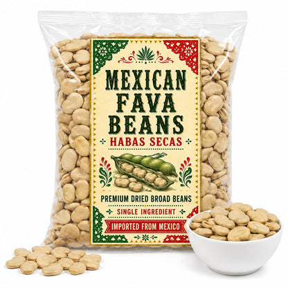 Mexican Dried Fava Beans – Premium Broad Beans from Puebla – Authentic Taste, Natural Protein-Rich Superfood, Non-GMO IMPORTED FROM MEXICO