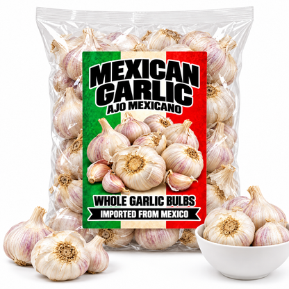 Mexican Garlic Ajo Mexicano Whole Garlic Bulbs Imported from Mexico Fresh Premium Quality