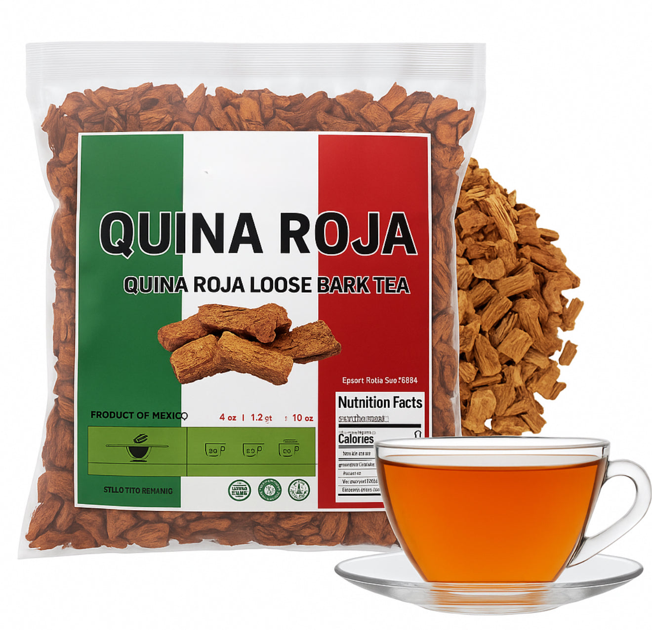2 Bag Bundle - Palo De Vibora 5 oz (114g) & Quina Roja 5 oz (114g) | Red Cinchona Bark & Arbol de la Víbora Herbal Infusion | Gluten-Free, Non-GMO, Wildcrafted (BOTH)