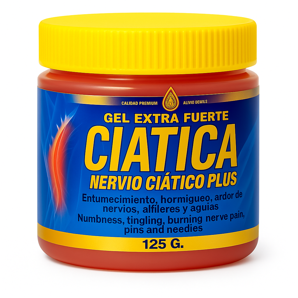 Ciatica ointment Extra Fuerte Nervio Ciatico Plus 125 gr Skin Repair Moisturizers Comfort Moisture Cosmetic Blend Herbal Intensive Soothing Hydrating Moisturizing with arnica , camphor , menthol , peppermint oil , eucalyptus