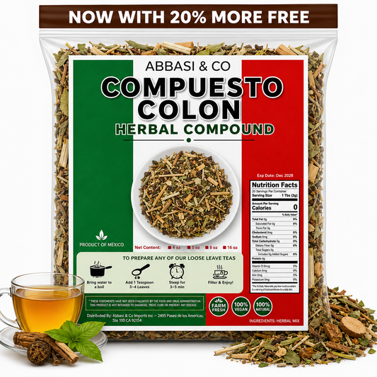 COLON CLEANSE TEA – Detox Tea for Constipation –&nbsp;Colon, para limpiar el intestino - stomach ulcers Happy Intestine Tea for Digestion, Gas &amp; Bloating – Organic Loose Leaf –Traditional Ancient Mexican Herbal Mixture